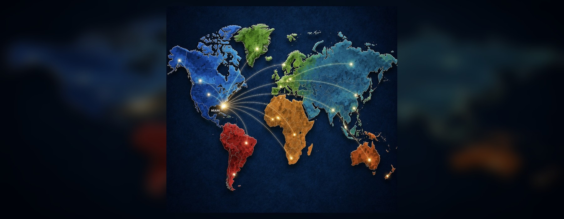 Mapa del alcance internacional de Global Mission CVV